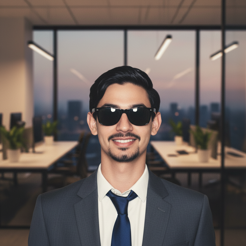 Skin Smoothing & Sunglasses - after