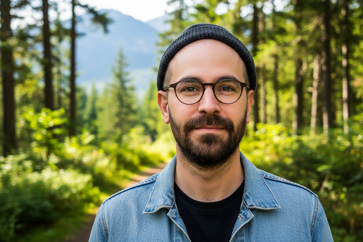 Casual Outfit & Nature Background - after