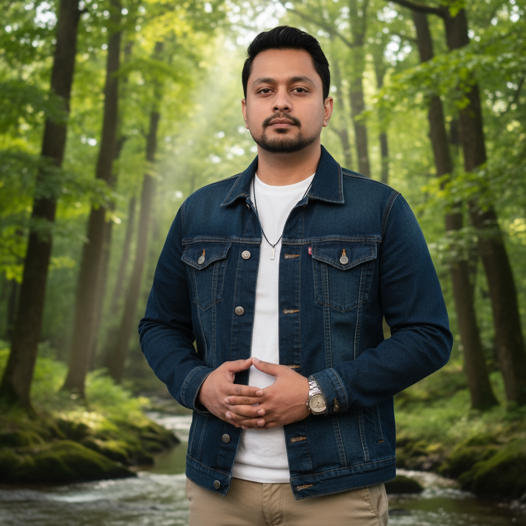 Casual Outfit & Nature Background - after